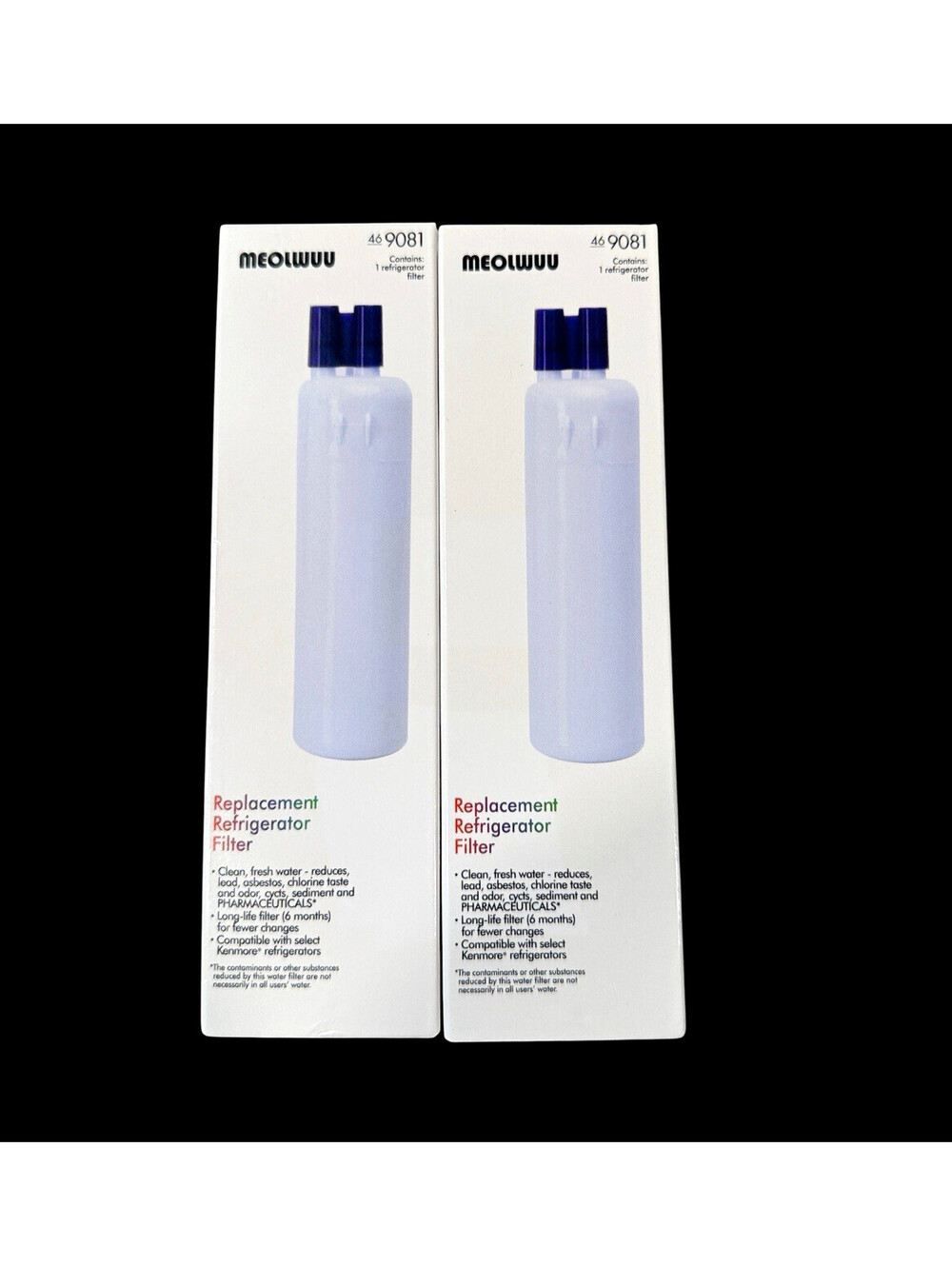 MEOLWUU 46-9081 Refrigerator Water Filter 2-Pack, Compatible w/ Kenmore